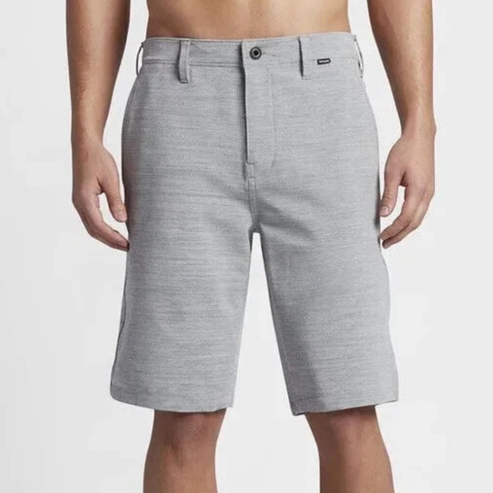 NWT Hurley Nike Dri-Fit Cutback Gray Shorts Size 30 Flat Front